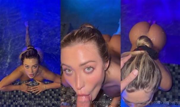 Stefanie Knight Pool blowjob leaked video free